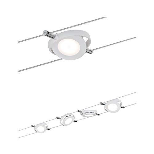 Paulmann Set 50107 Sistema Smart Wire BLE RoundMac 4x4W op 230V/12VA DC 36VA Tunable White 16 W, Bianco Opaco, 1000 cm x 0,5 cm x 16,5 cm