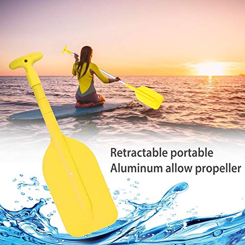 Junean Pagaia telescopica per barca, Pagaia per kayak, Remo telescopico multiuso per barca gonfiabile, Pagaia per canottaggio per rafting portatile per sport acquatici, 1PC