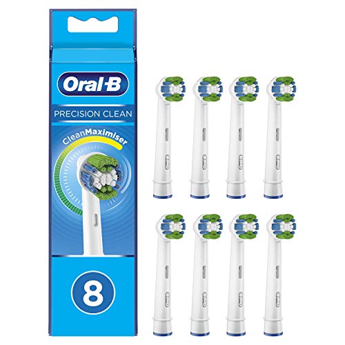 Oral-B Precision Clean Testine di Ricambio per Spazzolino Elettrico con Tecnologia CleanMaximiser, Confezione da 8 Pezzi