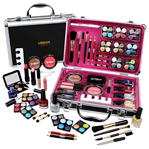 Professional Vanity Case Cosmetic Make Up Urban Beauty Box Travel Carry Gift 57 Piece Storage Organizer - Eyes Lips Face Nail by Urban Trading
