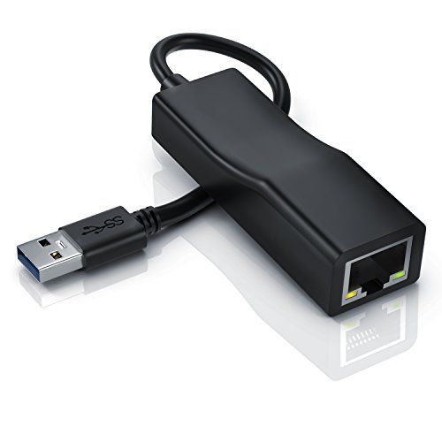 CSL - Adattatore LAN USB 3.0 a 1000Mbps Ethernet RJ45 - LAN USB Rete Adattatore di Rete Adattatore Internet per Computer - Compatibile con Mac OS X Windows 10 8.1 8 7 Vista XP Chrome OS - Nero