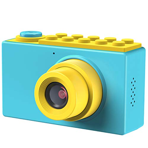Kriogor Fotocamere Digitali per Bambini, Macchina Fotografica Bambini Videocamera Zoom Digitale con 1080P HD /8 Megapixel/ 2 Pollici LCD/ Zoom Digitale 4X/ Scheda TF da 256M (Blu)