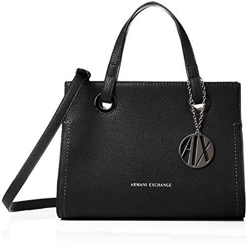 ARMANI EXCHANGE Small Shopping Bag - Borse Tote Donna, Nero (Black), 20x13x26 cm (B x H T)