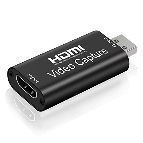 Tihokile Scheda di Acquisizione Video da HDMI a USB 2.0, 1080P Scheda di Acquisizione Giochi per Videocamere/DSLR/Computer/Telefoni Cellulari/Set-top Box /PS4