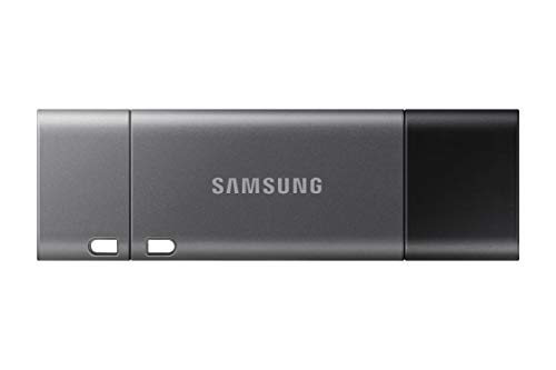 Samsung Memorie Duo Plus USB Flash Drive, USB 3.1, Type-C, Velocità di Lettura Fino a 400 MB/s, 256 GB, Grigio (MUF-256DB)