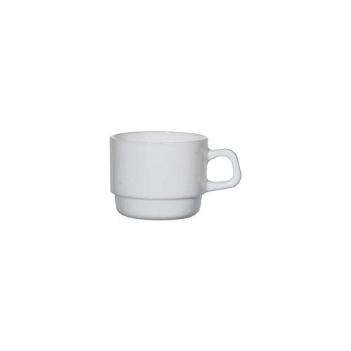 Arcoroc Hotel Erie Blanc Uni tazze di caffè – capacità: 0,25 litri – impilabile – 6 pezzi