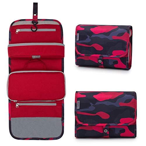 Wind Took Beauty Case Unisex Beauty Case da Viaggio Appendibile Beauty da Viaggio Trousse da Toilette Beauty Case Grande Wash Bag Impermeabile Camuffare fiamma