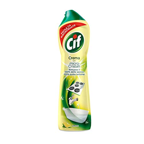 Cif Crema Limone Detergente per Superfici Dure, 500 ml