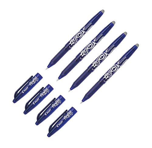 Pilot Pen - Penna roller Frixion, cancellabile, colori assortiti, 4 Stifte, blu, 4