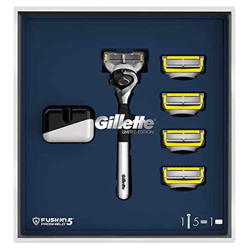 Gillette Fusion5 Proshield Rasoio da Uomo, 1 Manico 5 lamette di Ricarica, Edizione limitata, Idea Regalo