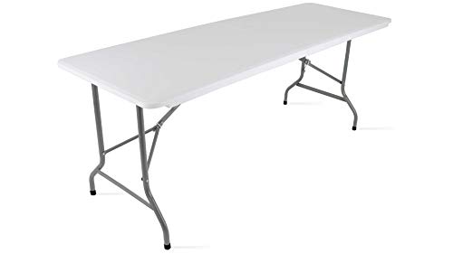 MobEventPro 104505 Tavolo pieghevole da campeggio, Plastica, Bianco, 180 x 70 x 74 cm