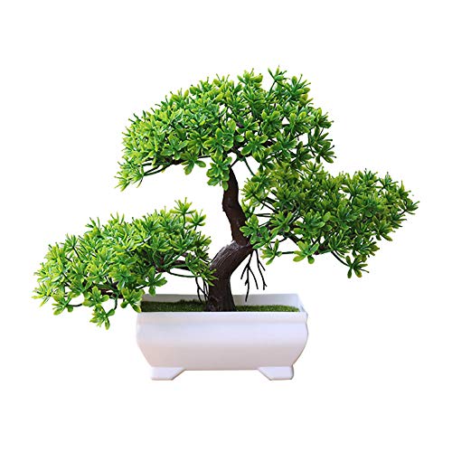 Steellwingsf Accogliente Pino Bonsai Simulazione Artificiale Vaso pianta Ornamento Home Decor scrivania Ornamento Green