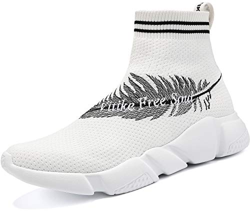 Unisex Donna Uomo Scarpe da Ginnastica Fitness Calze Scarpe Bambino Sneakers Interior Casual all'Aperto, 5 Bianco, 39 EU
