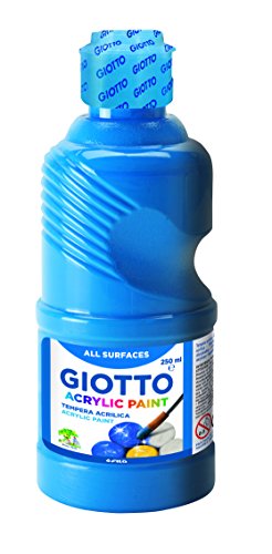 Giotto 5340 15 - Bottiglia di tempera, 250 ml, colore: Ciano