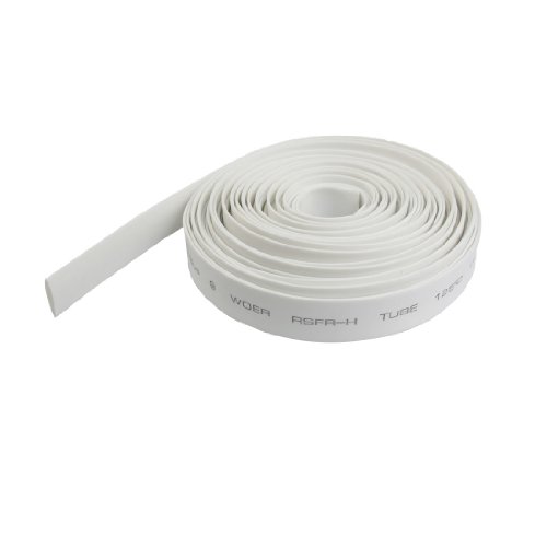 sourcingmap Tubo termorestringente poliolefine bianco, diametro 7mm, rapporto 2:1, 6m
