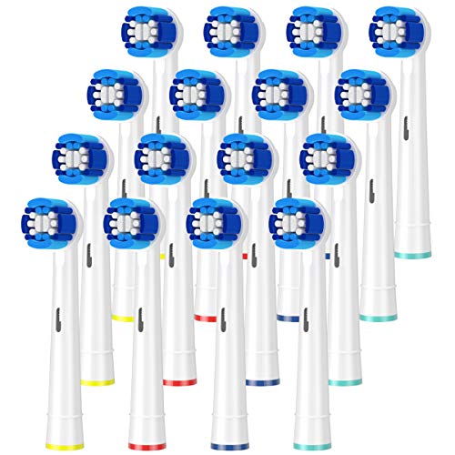 ITECHNIK Testine per spazzolino di ricambio Oral-b Compatibile,Ricambi Spazzolini Elettrici Braun Oral b,Precision 16 Pezzi