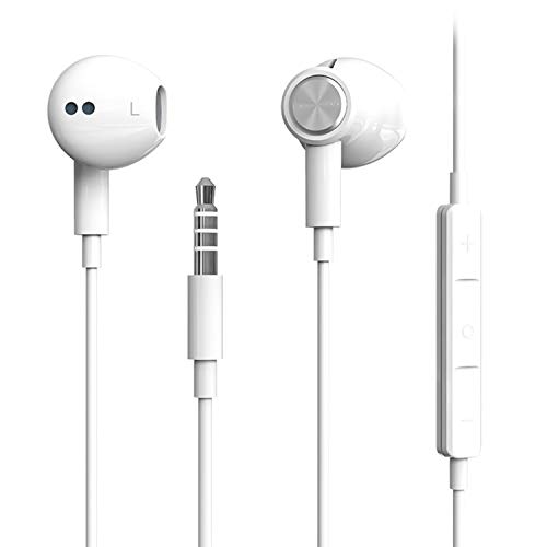 Auricolari,Cuffie Magnetic,con cancellazione del rumore,in-Ear con Microfono,Headset Stereo 3.5 mm,per iPhone,LG,Xiaomi,Sony, Huawei etc - bianco