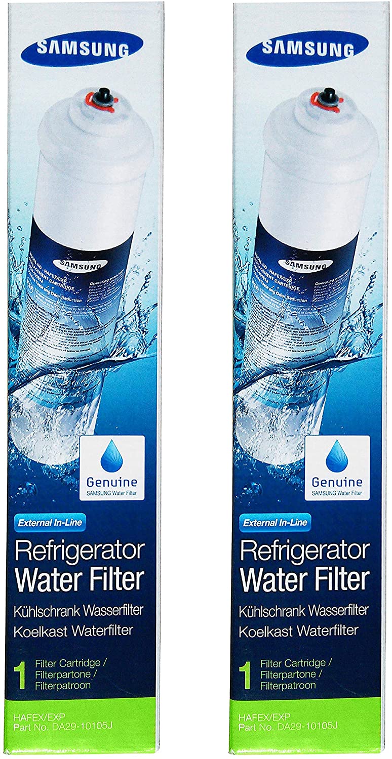 Samsung HAFEX/EXP 2 x Filtri Acqua Aqua Pure Plus Ricambi Esterni per Frigorifero, Bianco