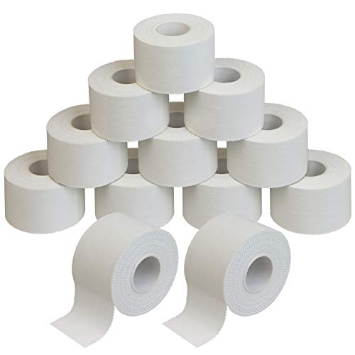 12 x Sport tape 3,8 cm x 10 m colore: bianco