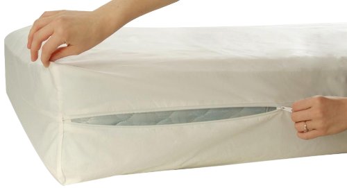 Allersoft, Coprimaterasso, 100% Cotone, Anti Acari/cimici della Polvere, Bianco (Weiß), 160 x 200 x 20 cm
