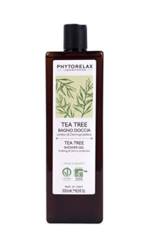 Phytorelax Laboratories Tea Tree Vegan Organic - Bagno Doccia - Lenitivo Dermoprotettivo, Rinfrescante - 500 Ml, 6022289