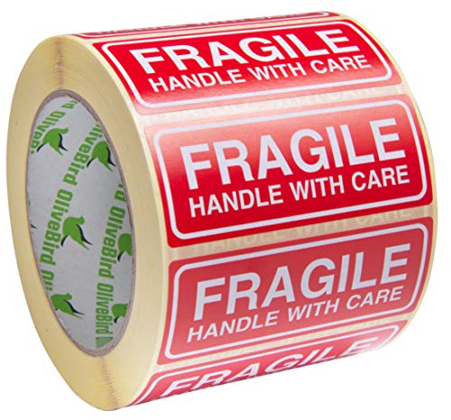 250 Adesivi Fragile Handle With Care Adesivi Dimensione 90x35mm