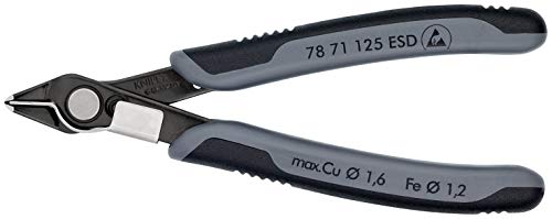 KNIPEX 78 71 125 ESD Electronic Super Knips® ESD brunita rivestiti in materiale bicomponente 125 mm