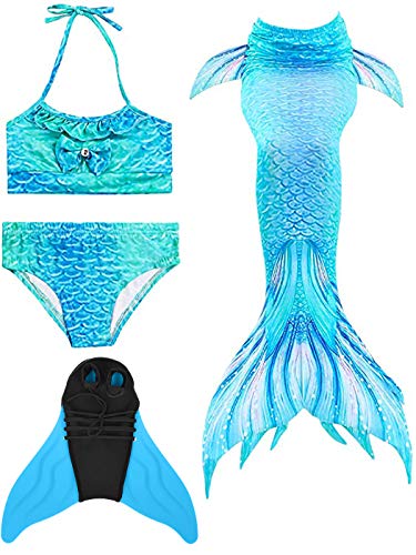 Wishliker Coda da Sirena Cosplay Costumi da Bagno per Nuotare per Ragazze