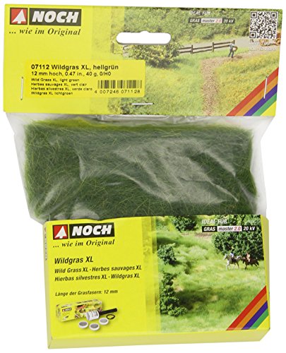 Noch 07112 - Modellismo, Erba Selvatica, XL, 12 mm, Colore: Verde