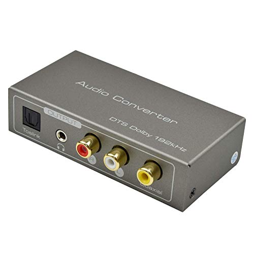 Ozvavzk HDMI ARC Audio Extractor or Digitale Analogico Audio Multifunzione Adattatore,Ingresso HDMI ARC/ottico/coassiale all'uscita RCA ottica da 3,5 mm