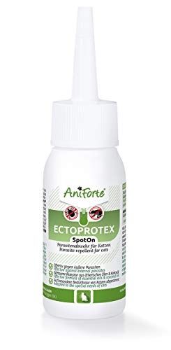 AniForte Ectoprotex Spot-On 50ml, Pipette Contro Le Zecche per Gatti, Protezione Naturale dai Parassiti, Integratori de Antiparassitario, Protezione e Benessere