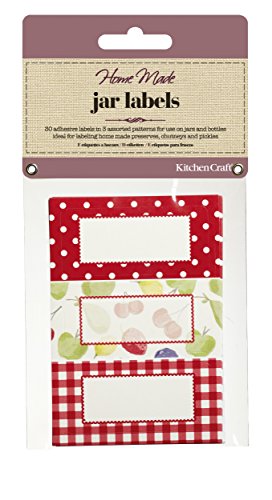 Kitchen Craft Home Made Etichette Adesive per Barattoli di Marmellata in Vetro, Multicolore