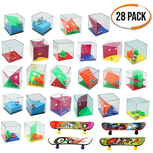 28 Mini Giochi di Puzzle, 24 Set di Puzzle, 4 Mini Skateboard per Dita, Diversi Livelli di Giochi, Giochi di Livello Diverso, Perfetti per Adulti o Bambini (28 Mini Puzzle)