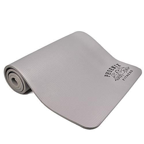 Phoenix Fitness Mat, Tappetino NBR Unisex-Adulto, Grigio, 180 x 60 x 1.2cm