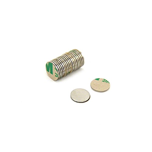 first4magnets™ SP095075SA-20 Adesivo 9,5 mm x 0,75 mm di Spessore N35 magneti al neodimio – South Showing (Confezione da 20), Spesso, Set di 20 Pezzi