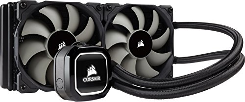 Corsair Hydro H100X Sistema di Raffreddamento a Liquido per CPU, Radiatore da 240 mm, Due Ventole PWM da 120 mm, Led Bianco