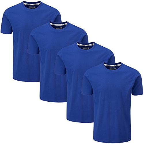Charles Wilson Confezione da 4 T-Shirt Girocollo Semplice (Large, Blueberry)