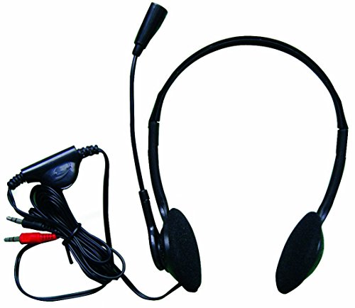 Waytex 69114-Cuffie stereo multimediali con microfono e regolazione del volume, colore: nero