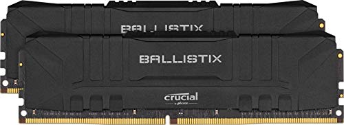 Crucial Ballistix BL2K8G36C16U4B 3600 MHz, DDR4, DRAM, Memoria Gaming Kit per Computer Fissi, 16GB (8GB x2), CL16, Nero