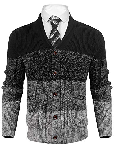 iClosam Cardigan Sweater De Uomo Elegante Scollo A V Maglione Maglia Men Invernale