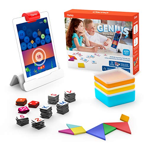 OSMO 901-00041 Genius Starter Kit (Versione tedesca) – Include 5 diversi mondi di apprendimento per bambini da 6 a 10 anni di base e riflettore inclusi