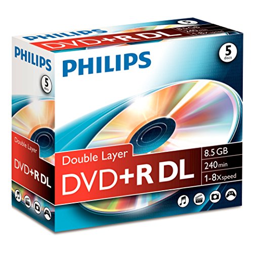 Philips Dvd+r 8.5GB - Confezione da 5