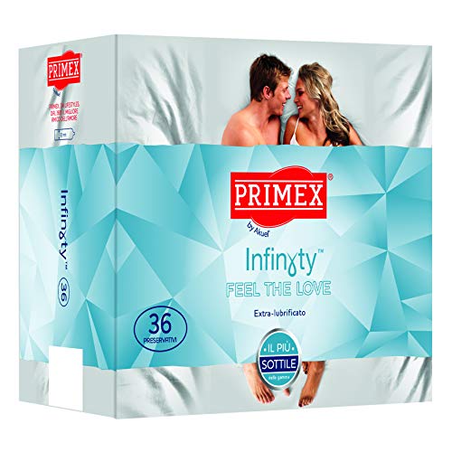 Primex Infinyty, preservativi in lattice ultrasottili, pacco scorta da 36 pezzi