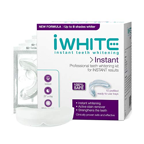 Kit per lo sbiancamento dei denti iWhite Instant - Rimozione attiva delle macchie - Sbiancamento professionale - 10 bite pre-riempiti - Ingredienti clinicamente provati