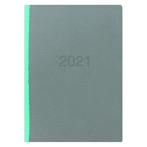 Letts - Agenda 2021 con visualizzazione settimanale, formato A5, colore: grigio