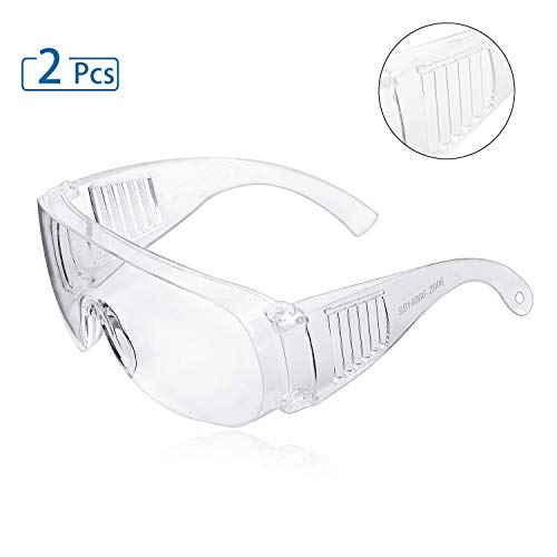 Occhiali protettivi, ZHIKE Clear Occhiali antiappannamento e antigraffio per lavoro e sport, uomini, donne (2 pezzi)