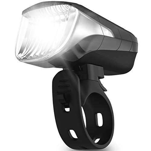 Velmia - Luce per Bicicletta [Anteriore] – Luce LED per Bicicletta con Durata Fino a 8,5 Ore & 3 Livelli di luminosità – Ricaricabile