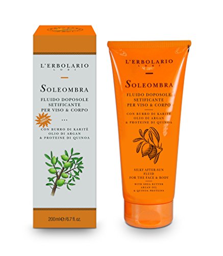 L ' Erbolario - Soleombra fluido Doposole Setificante Per Viso e Corpo, 200 ml