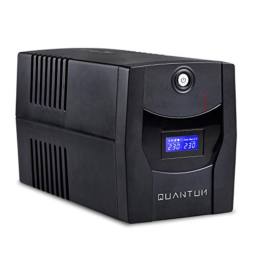 EPYC Quantum UPS con display, Gruppo di Continuità per PC, Potenza 1500VA/900Watt, Tecnologia Line Interactive, AVR, Nero (1500VA/900Watt)