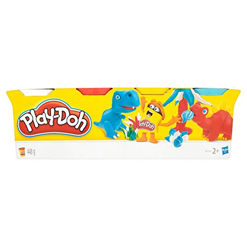 Play-Doh - 4 Vasetti Singoli, B5517EU4, Colori assortiti